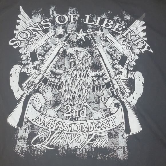 Sons Of Liberty Black Unisex Tee (Style Wear) "2nd Amendment" - Size 1XL - Picture 2 of 4
